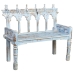 Bench Alexandra House Living Blue Mango wood 56 x 104 x 118 cm