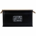 Baule Alexandra House Living Factory Nero Canapa Metallo Legno di abete 38 x 60 x 33 cm