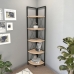 Corner Shelves Alexandra House Living Black Oak Metal Wood MDP 67 x 159 x 33 cm 4 Shelves industrial