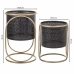 Conjunto de vasos Alexandra House Living Preto Metal Ferro 26 x 178 x 26 cm 2 Peças