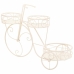 Flower Pot Stand Alexandra House Living White Metal Iron Bicycle 28 x 28 x 28 cm