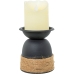 Candleholder Alexandra House Living Brown Black Metal 11 x 13 x 11 cm