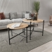 Set van 2 tafels Alexandra House Living Zwart Ek Metaal Hout MDP 50 x 40 x 50 cm 65 x 50 x 65 cm