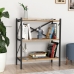 Bookshop Alexandra House Living Black Oak Metal Wood MDP 66 x 85 x 34 cm industrial 3 Shelves