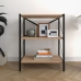 Bookshop Alexandra House Living Black Oak Metal Wood MDP 66 x 85 x 34 cm industrial 3 Shelves