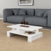 Mesa de Centro Alexandra House Living Branco Madeira MDP 80 x 28 x 50 cm Altura dupla