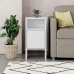 Comodino Alexandra House Living Bianco Legno MDP 29 x 59 x 29 cm 1 ușă