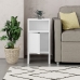 Comodino Alexandra House Living Bianco Legno MDP 29 x 59 x 29 cm 1 ușă