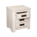 Comodino Alexandra House Living Bianco Metallo Legno di pino 43 x 50 x 32 cm 3 cassetti