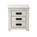 Mesa de Cabeceira Alexandra House Living Branco Metal madeira de pinho 43 x 50 x 32 cm 3 gavetas