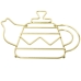 Table Mat Alexandra House Living Golden Metal Teapot 27 x 1 x 19 cm