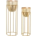 Conjunto de vasos Alexandra House Living Ouro Metal 2 Peças