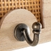 Wall mounted coat hanger Alexandra House Living Ruskea Puu Metalli Rottinki 60 x 16 x 5 cm 5 Hangers