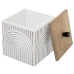 Juego de Cajas Decorativas Alexandra House Living Blanco Marrón Madera 2 Piezas