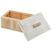 Set decoratieve dozen Alexandra House Living Wit Bruin Hout 2 Onderdelen