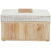 Juego de Cajas Decorativas Alexandra House Living Blanco Marrón Madera 2 Piezas