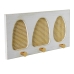 Appendiabiti da parete Alexandra House Living Giallo Bianco Legno 36 x 17 x 4 cm 3 Grucce