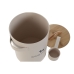 Dose für Tierfutter Home ESPRIT Beige natürlich Metall Bambus 4 L 19 X 16 X 23 cm