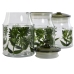 Conjunto de 3 Potes Home ESPRIT Verde Cristal 1,2 L 3 Peças