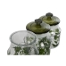 Set di 3 Barattoli Home ESPRIT Verde Cristallo 1,2 L 3 Pezzi