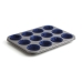 Bakplaat voor Muffins Quid Sweet Grey Zwart 36 x 17 x 3 cm (12 Stuks)