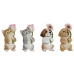 Decoratieve figuren Home ESPRIT Multicolour dieren 10,5 X 9 X 18,5 cm (4 Stuks)