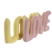 Dekorativ figur Home ESPRIT LOVE Gul Pink Børns 24 X 2,5 X 10 cm (2 enheder)