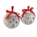 Christmas Baubles Home ESPRIT White Red PVC (7 Units)