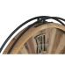 Orologio da Parete Home ESPRIT Nero Naturale Cristallo Legno di pino 87,2 X 8 X 87,2 cm