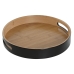 Vassoio per aperitivi Home ESPRIT Nero Naturale Moderno 30 x 30 x 5 cm