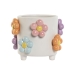 Grondlegger Home ESPRIT Wit Multicolour Dolomite Blommor 17 x 17 x 14,5 cm