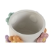 Planter Home ESPRIT White Multicolour Dolomite Flowers 17 x 17 x 14,5 cm