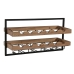 Bottle rack Home ESPRIT Black Natural 65 x 25 x 35 cm