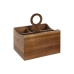 Coș de tacâmuri Home ESPRIT Natural Salcâm 21 x 14,5 x 22 cm