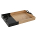 Snackdienblad Home ESPRIT Zwart Natuurlijk Modern 42 x 27 x 4,5 cm