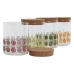 Tin Home ESPRIT Geel Groen Natuurlijk Kurk Siliconen Borosilicaatglas Shabby Chic 700 ml (4 Stuks)