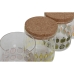 Dóza Home ESPRIT Žlutý Zelená Přírodní Korek Silikonové Borosilikátové sklo Shabby Chic 700 ml (4 kusů)