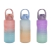 Botella de Agua Home ESPRIT Azul Rosa Turquesa Lila Polipropileno PET 2 L (3 Unidades)