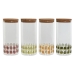 Tin Home ESPRIT Geel Groen Natuurlijk Kurk Siliconen Borosilicaatglas Shabby Chic 1,4 L (4 Stuks)