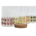 Tin Home ESPRIT Geel Groen Natuurlijk Kurk Siliconen Borosilicaatglas Shabby Chic 1,4 L (4 Stuks)