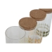 Boks Home ESPRIT Gul Grønn Naturell Kork Silikon Borosilikatglass Shabby Chic 1,4 L (4 enheter)