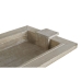 Snacksbricka Home ESPRIT Vit Modern Avskalad 48 X 30,5 X 7,5 cm