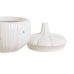 Barattolo Home ESPRIT Bianco Silicone Gres Aglio ajos