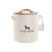 Jerrycan voor dierenvoer Home ESPRIT Beige Natuurlijk Metaal Bamboe 8 L 25 X 21,7 X 26 cm