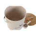 Bote de comida para mascotas Home ESPRIT Beige Natural Metal Bambú 8 L 25 X 21,7 X 26 cm