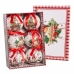 Boules de Noël Rouge Multicouleur Papier Polyfoam 7,5 x 7,5 x 7,5 cm (6 Unités)