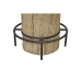 Sidebord Home ESPRIT Hvit Naturell Marmor Teak 90 x 90 x 114 cm