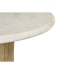 Side table Home ESPRIT White Natural Marble Teak 90 x 90 x 114 cm