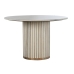 Mesa de Comedor Home ESPRIT Blanco Natural Mármol Madera de mango 120 x 120 x 76 cm