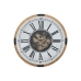 Reloj de Pared Home ESPRIT Plateado Natural Metal Cristal 80 X 8,5 X 80 cm